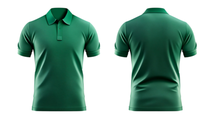 Green Polo - Shirt Mockup for Product Design - T-shirt Template for Logo Placement and Branding - Template for Company Shirt and Work Clothing - Presentation Background for Corporate Identity
