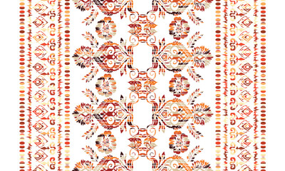 Geometric shapes, ethnic patterns, embroidery neck designs.for background or tapestry, designing patterns, textiles, batik, curtains, clothing or decorations. Vector illustration.