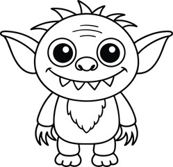 Obraz premium Adorable Cartoon Goblin Character