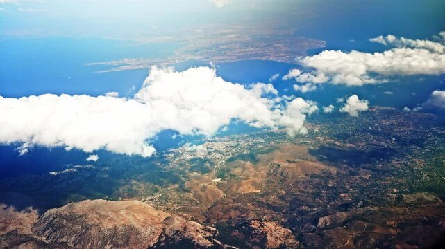 Aerial footage of Chios Greek island