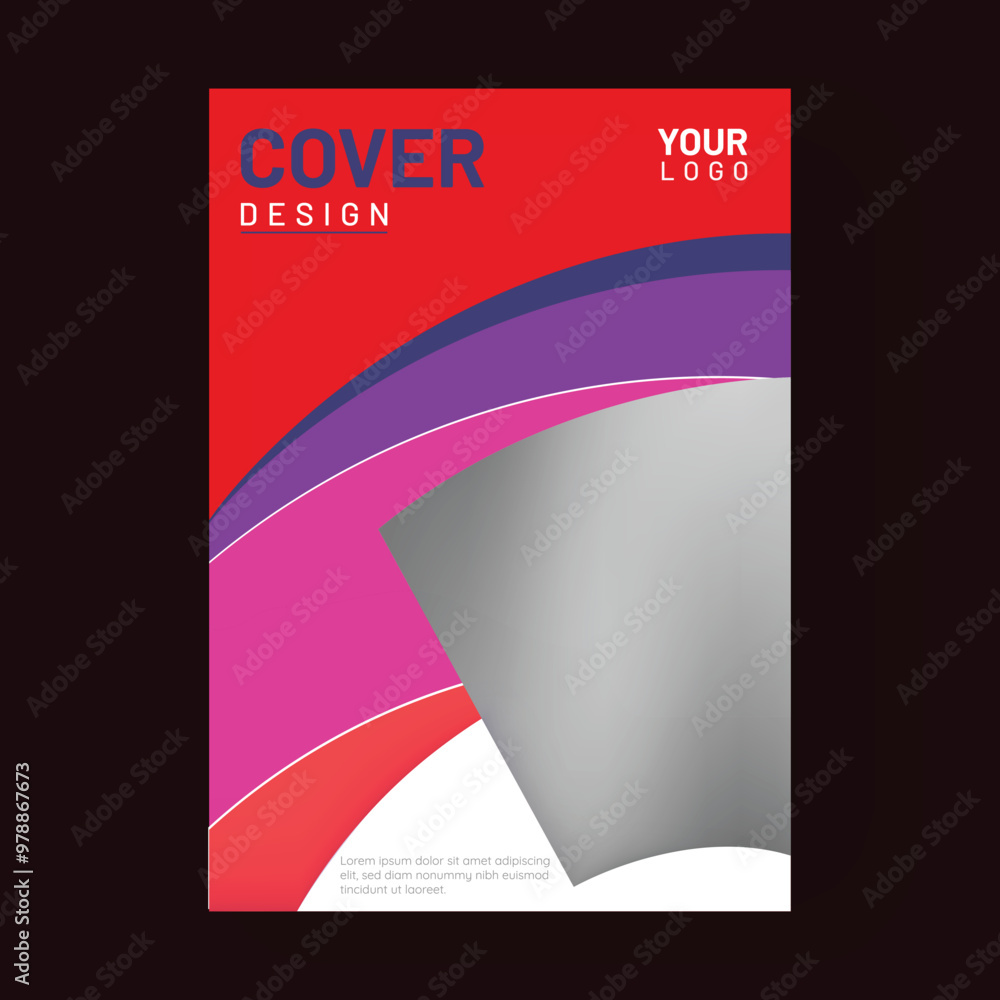 Poster A4 size cover design brochure or layout with space for your image.