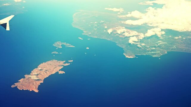 Aerial footage of Halki - Greek island