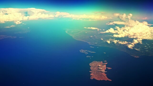 Aerial footage of Halki - Greek island