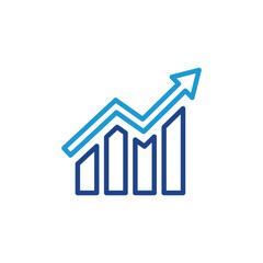Growth graphic icon, statistic icon