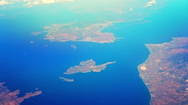 Aerial footage of Kos and Pserimos- Greek island
