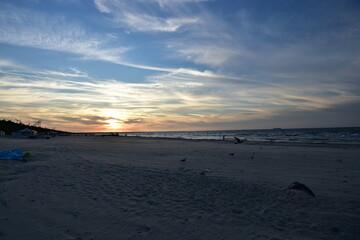Baltic Sea beach in Jantar September 2024