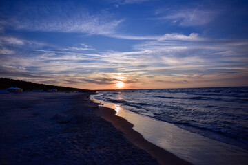 Baltic Sea beach in Jantar September 2024