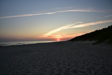 Baltic Sea beach in Jantar September 2024