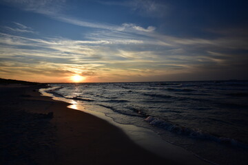 Baltic Sea beach in Jantar September 2024