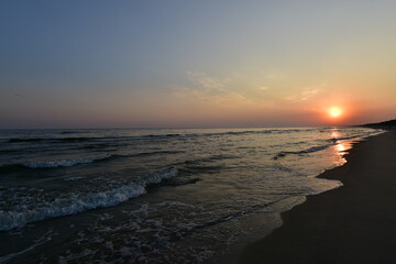 Baltic Sea beach in Jantar September 2024