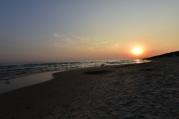 Baltic Sea beach in Jantar September 2024