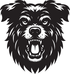 Cool Dog Silhouette isolated on a white background Minimalist dog vector shape