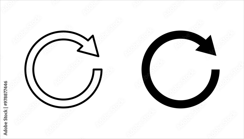 Poster update icon set. reload icon for mobile concept and web design. vector illustration on white backgro