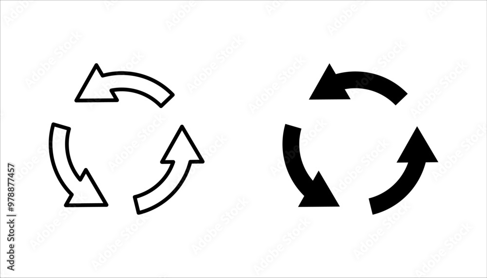Poster update icon set. reload icon for mobile concept and web design. vector illustration on white backgro