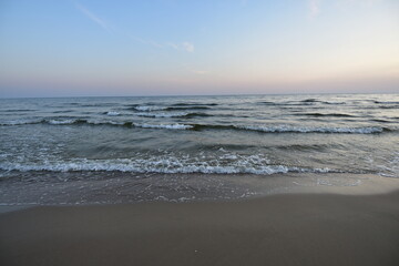 Baltic Sea beach in Jantar September 2024