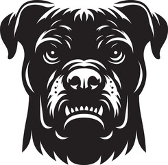 Cool Dog Silhouette isolated on a white background Minimalist dog vector shape