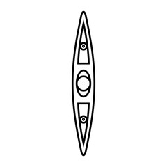 Kayak icon vector. Kayak illustration sign. Rowing symbol or logo.