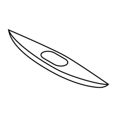 Kayak icon vector. Kayak illustration sign. Rowing symbol or logo.