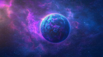 Obraz premium Mystical Nebula with Vibrant Colors in Deep Space