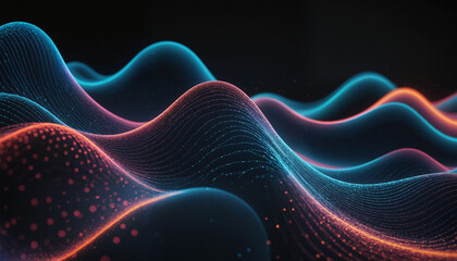 Fototapeta premium Digital Waves Viz | Colorful