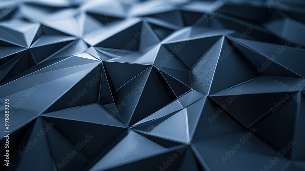 Poster a sleek geometric pattern with stylized polygons creating a dynamic background