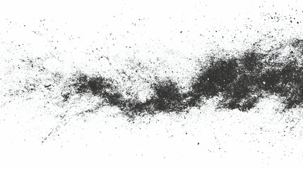 Abstract Black Ink Splashes and Stains on a White Background for a Distressed Texture