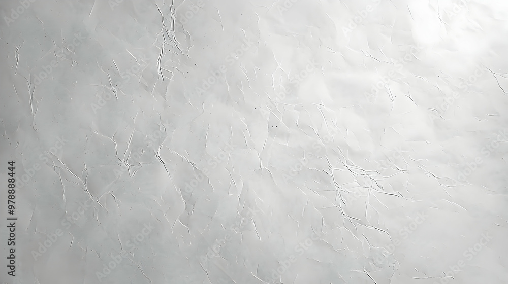 Poster abstract white crumpled paper texture background with delicate wrinkles and subtle light
