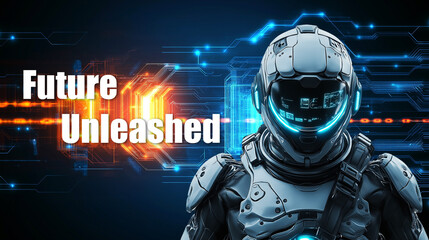 Futuristic High-Tech Warrior in Advanced Armor