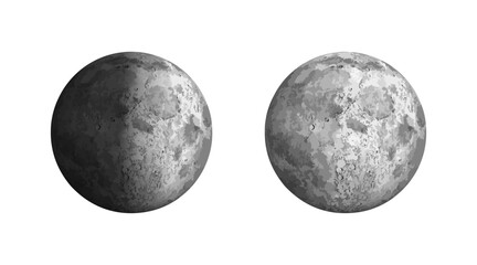 Moon icons. Flat style. Vector icons.