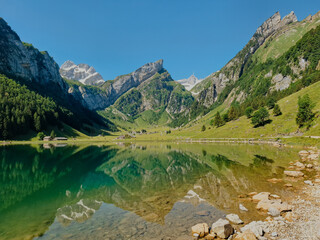 Mountain Lake in Swiss Alps