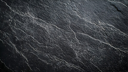 Fototapeta premium Dark Gray Slate Stone Texture with Veins, Natural Background, Abstract, Realistic, Closeup
