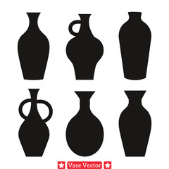 Whimsical Vase Silhouettes  Imaginative Accents for Artistic Projects