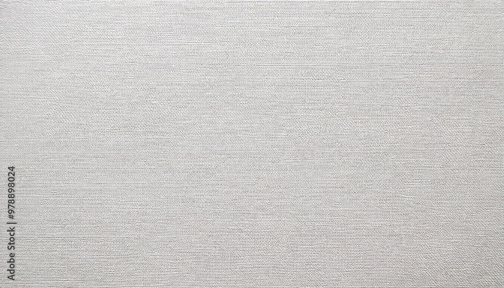 Poster Seamless Close-Up of Textured White Linen Fabric with Horizontal Weave Pattern, Showcasing Minimalist, Natural Fibers in Soft Light for Background or Design Use