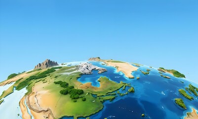 earth globe on a white background