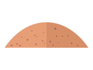 A half-circle shape with small, evenly scattered dots on a white background. Ideal for educational materials, children s books, art projects, graphic design elements, and minimalist decor. Clean