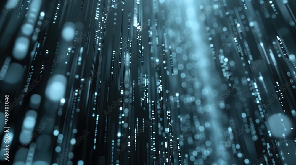 Poster abstract digital background with glowing lines blurred lights