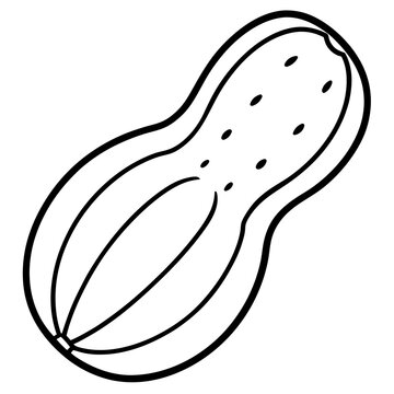 recommend clip art: peanut outline coloring book page line art drawing