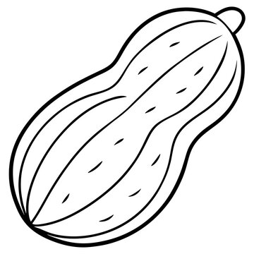 recommend clip art: peanut outline coloring book page line art drawing