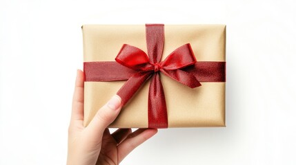 Beautiful hands holding a gift