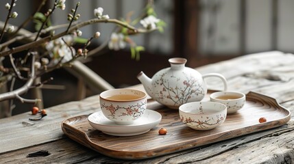 Chinese tea set wallpaper