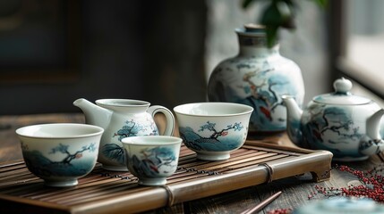 Chinese tea set wallpaper