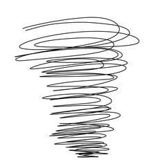 Doodle wind tornado vortex air illustration line art abstract hand draw that can be use for background, slide view, social media, sticker, scrapbook and e.t.c with aesthetic black color