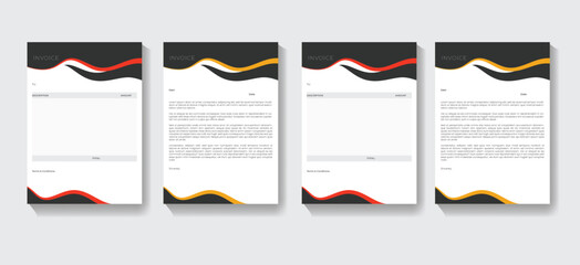 Corporate company  Invoice and letterhead design template