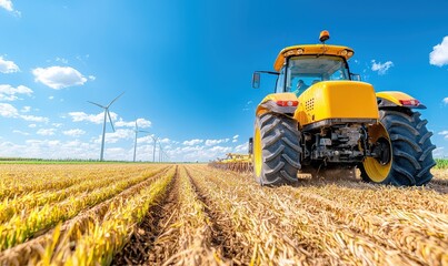 Obraz premium Countryside farm harvesting organic crops 