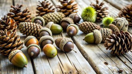 Brown bumps lie on the wooden surface