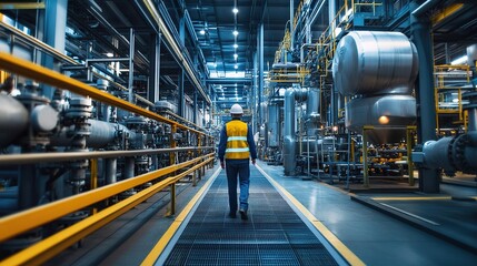 A well-organized industrial plant where workforce and infrastructure are in harmony