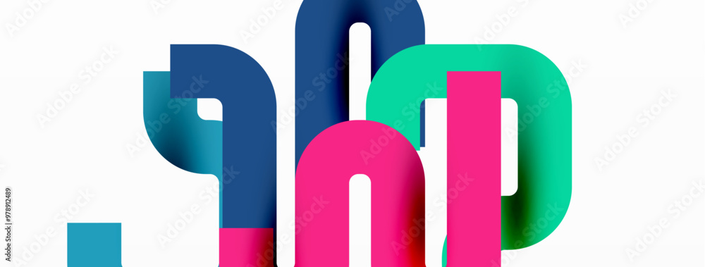 Poster wave lines minimal abstract background