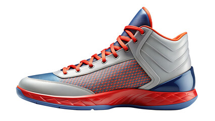 Illustration of High-Top Basketball Sneakers on a Transparent Background