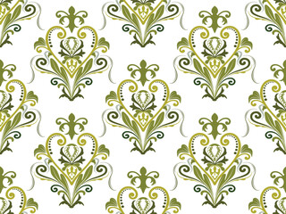 Damask seamless floral pattern