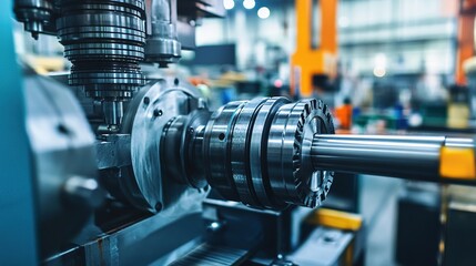 Naklejka premium An industrial setting with precision machinery driving the manufacturing process